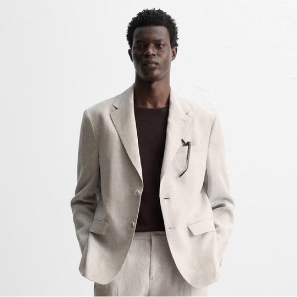 NWT Zara Linen Men’s Blazer XL 🕺 - Picture 1 of 6
